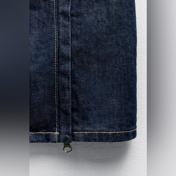 Zara Blue Denim Mini Dress Size XXL - Picture 4 of 15